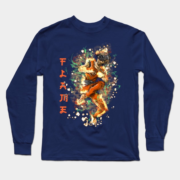 Flame Fighter, Fight for Freedom!!! Long Sleeve T-Shirt by CoretanVector